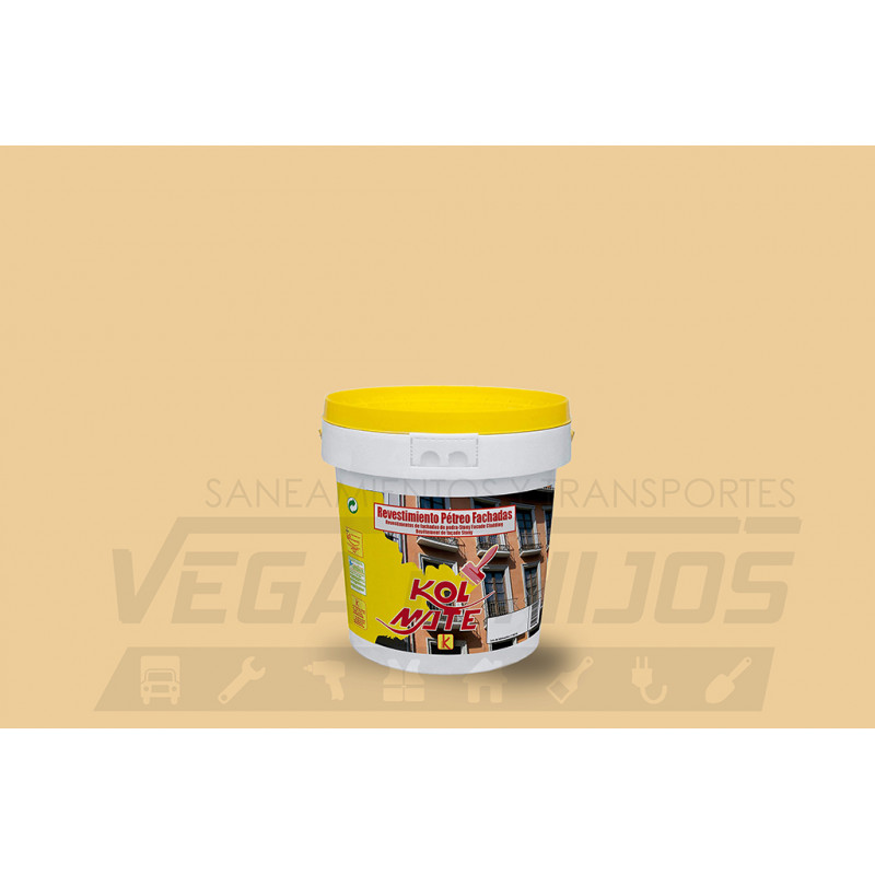 REVESTIMIENTO PETREO FACHADAS KG. KOLMATE  AMARILLO CREMA 5 KG.