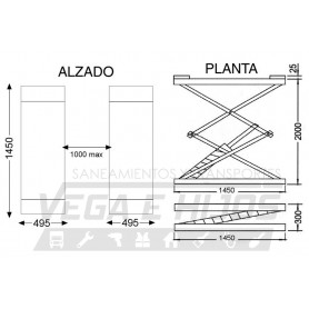 MESA DOBLE ELECTROHIDRAULICO 3T/2M