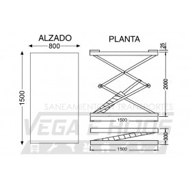 MESA SIMPLE ELECTROHIDRAULICO 03T/2M