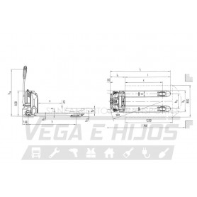 TRANSPALETA ELECTRICA ELEQTRA 540 X 1150 MM 2000 KG