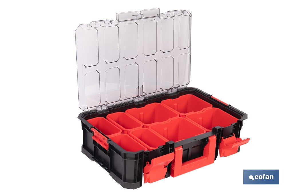 CAJA DE HERRAMIENTAS MODULAR CON ORGANIZADORES