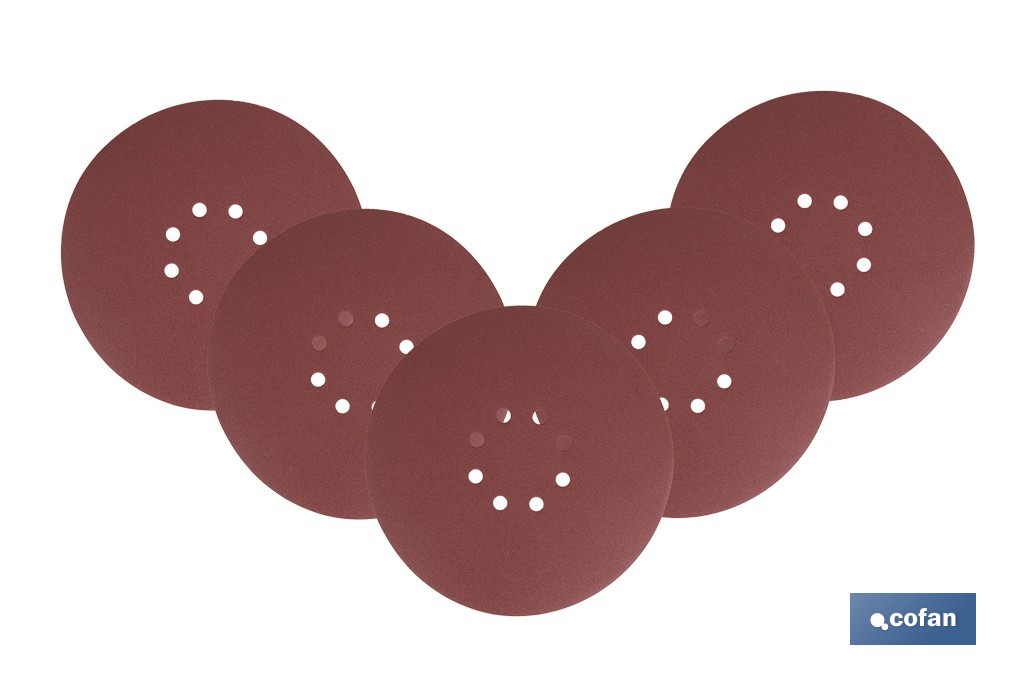 HOJA DE LIJADO LIJADORA PARED Y TECHO 8 AGUJEROS Ø225 MM G 60