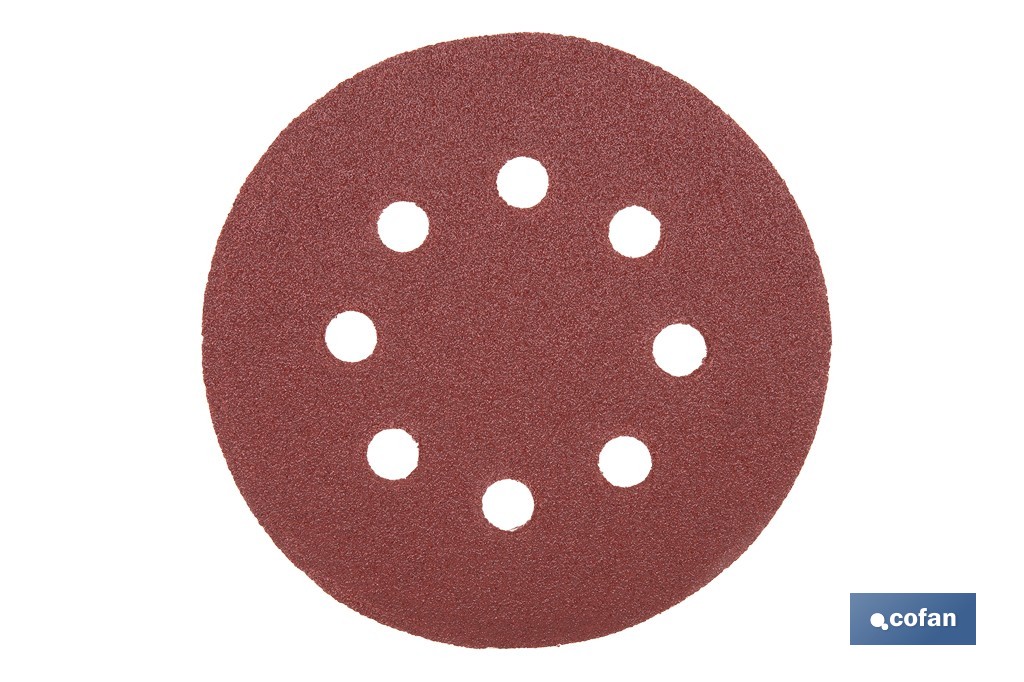 HOJA DE LIJADO LIJADORA ORBITAL 8 AGUJEROS Ø125 MM G 80