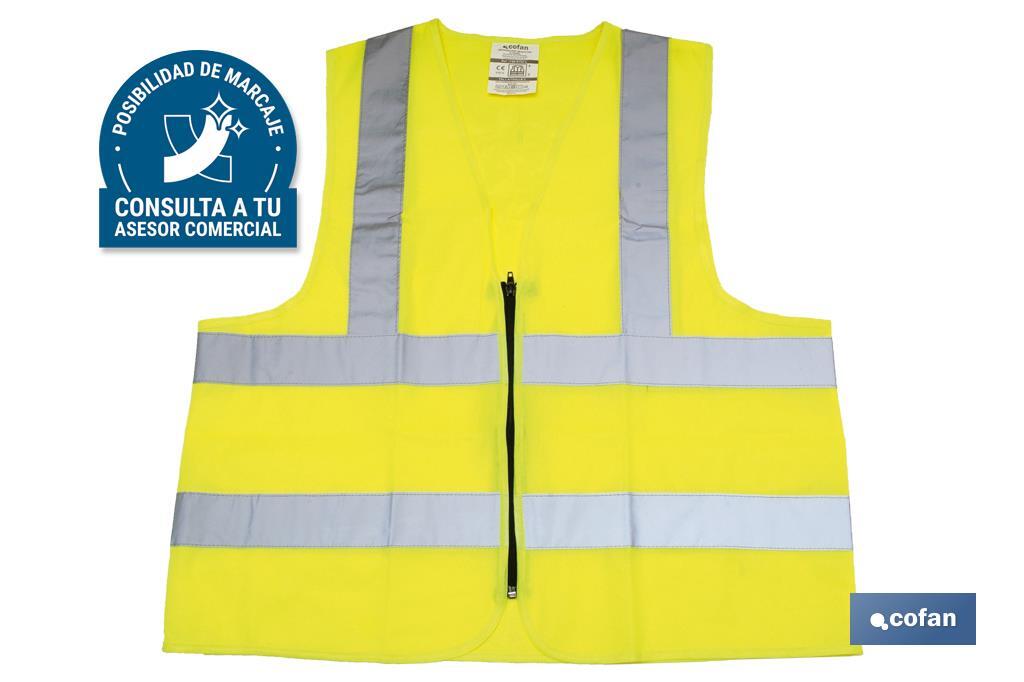 CHALECO AMARILLO CON CREMALLERA T-XL