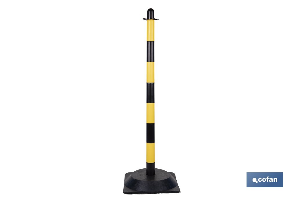 POSTE Y BASE PARA CADENA (AMAR/NEGRO) 1M