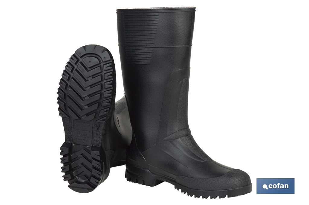 BOTA ALTA DE AGUA PVC NEGRA TALLA 39