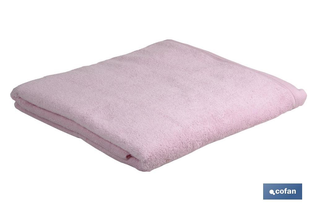 TOALLA BAÑO ROSA CLARO GR.580/M2 GAMA  FLOR 100X150cm