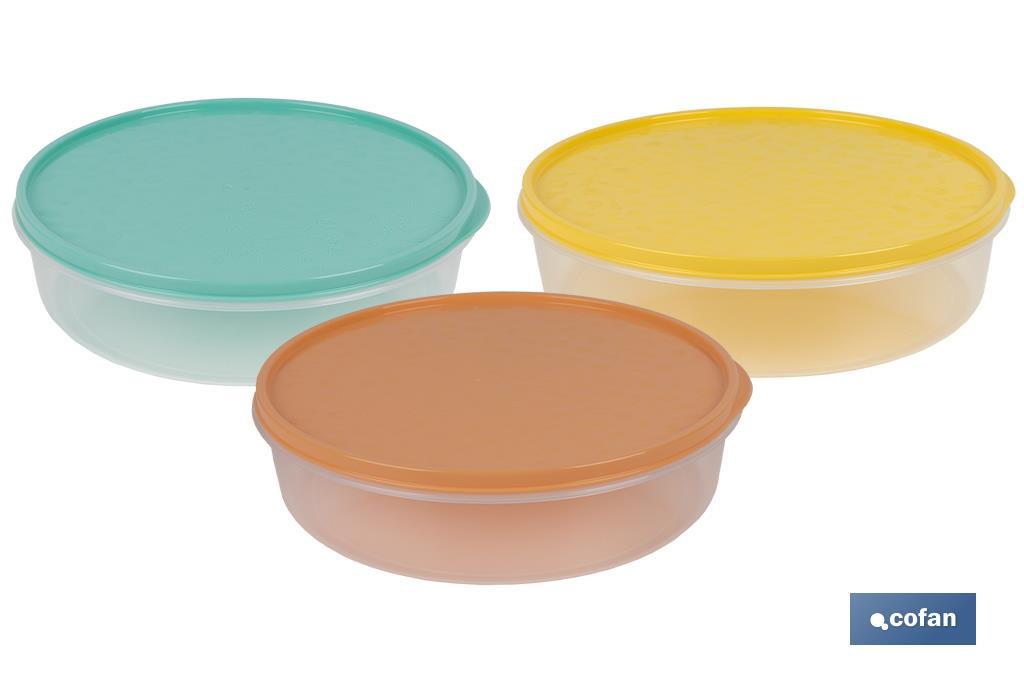 FIAMBRERA TORTILLA REDONDA AMARILLO  24.5X6.5cm venta unitaria