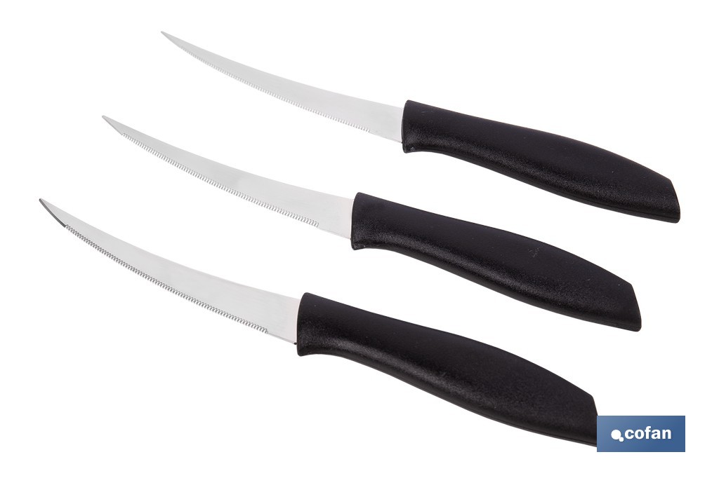 PACK DE 3 CUCHILLOS PARA FRUTA Y VERDURA 21 CM