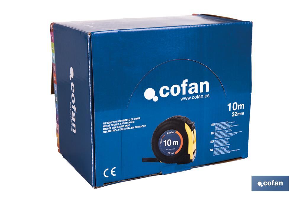 EXPOSITOR DE FLEXÓMETROS CON PROTECCIÓN DE GOMA 32 MM X 10 M 6 UDS.