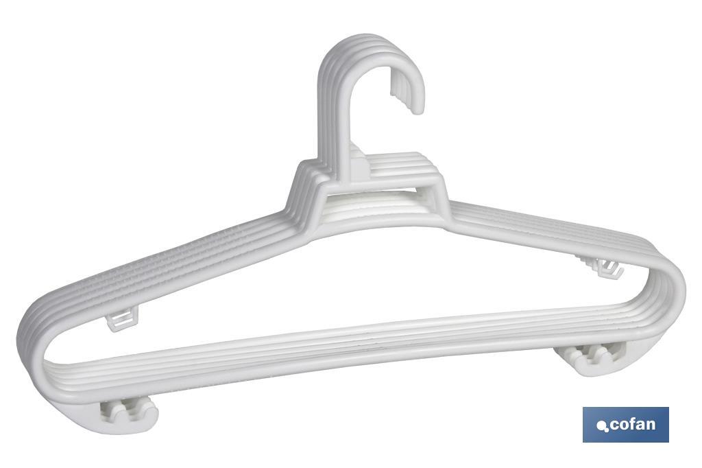 PACK DE 6 PERCHAS BLANCAS  38 X18 CM (PACK: 1 UDS)