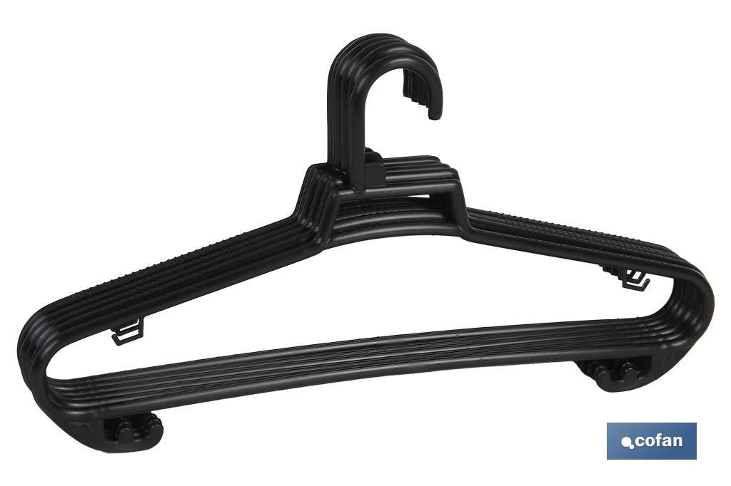 PACK DE 6 PERCHAS NEGRAS 38 X18 CM (PACK: 1 UDS)