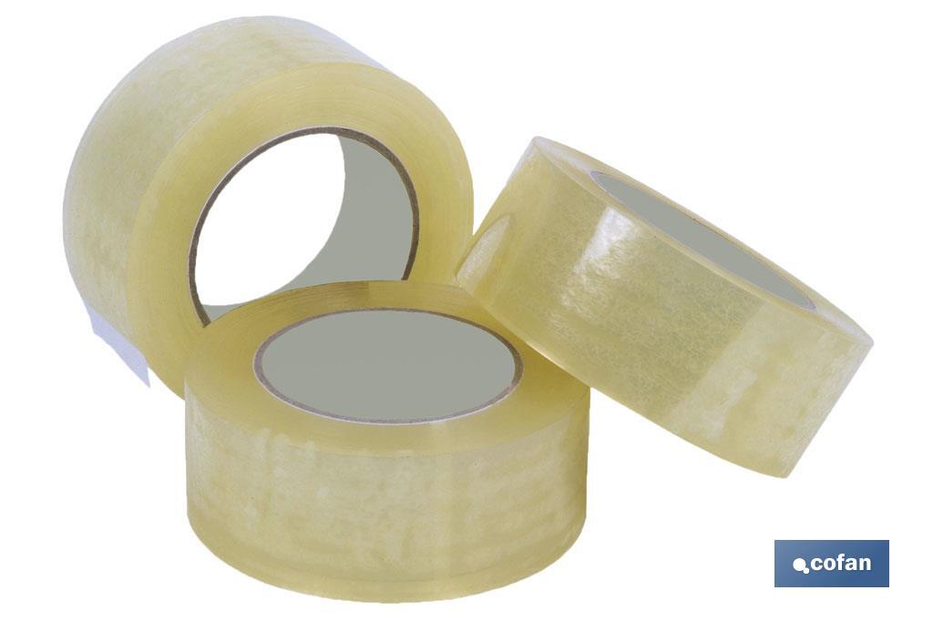 PRECINTO ACRILICO TRANSPARENTE 45 Micras 48MM X 66MTS (PACK: 1 UDS)