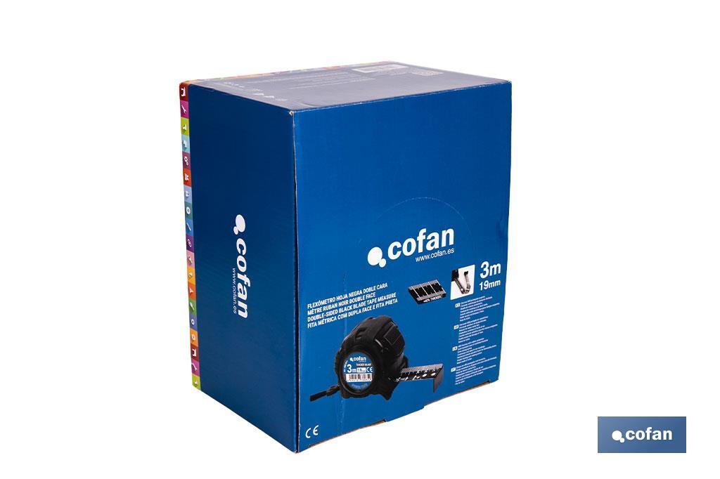 EXPOSITOR FLEXÓMETRO HOJA NEGRA DOBLE CARA 19 MM X 3 M 12 UDS. (PACK: 1 UDS)