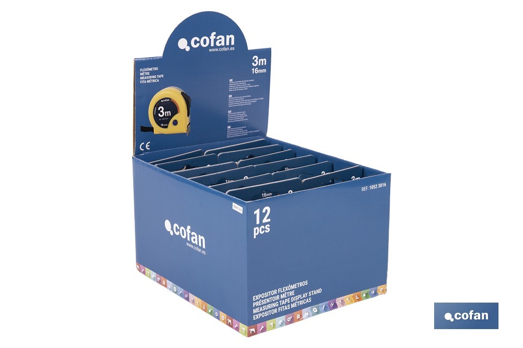 EXPOSITOR DE FLEXÓMETROS 16 MM X 3 M 12 UDS. (PACK: 1 UDS)