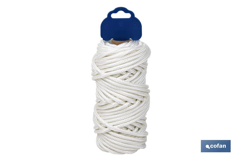 BOBINA CORDÓN POLIÉSTER REFORZADO 5 MM 25 M BLANCO (PACK: 1 UDS)