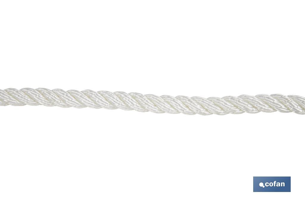 CARRETE CABO DE AMARRE 10 MM 100 M BLANCO (PACK: 1 UDS)