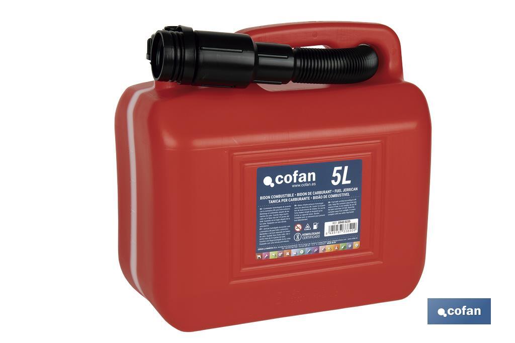 BIDÓN DE COMBUSTIBLE 5 L (PACK: 4 UDS)