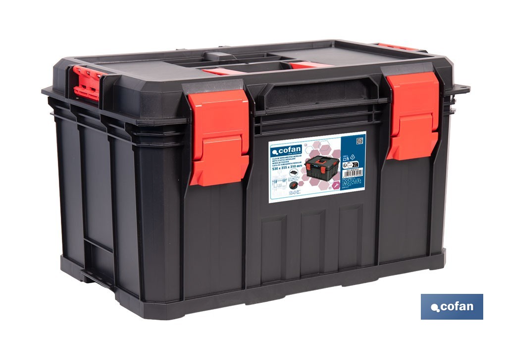 CAJA DE HERRAMIENTAS MODULAR CON SEPARADORES (PACK: 1 UDS)