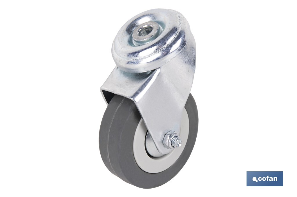 RUEDA GOMA/GRIS PASANTE Ø60X22MM Venta unitaria (PACK: 1 UDS)