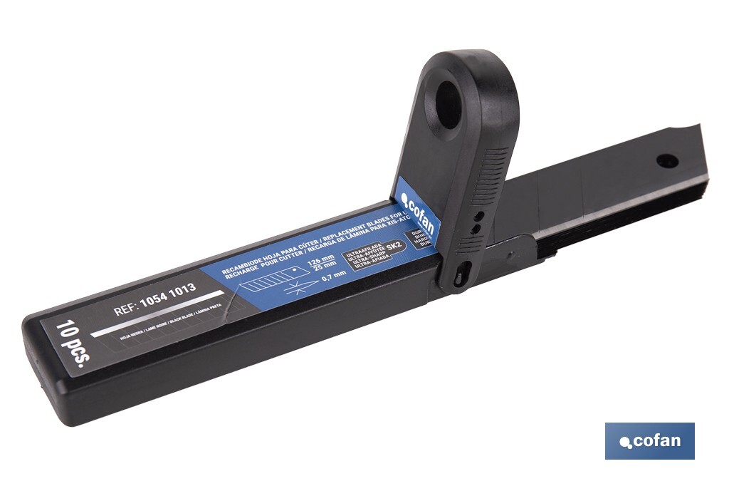 RECAMBIO 10 UDS. HOJA NEGRA SK2 65HRC PARA CÚTER 25 X 126 X 0,7 MM (PACK: 1 UDS)