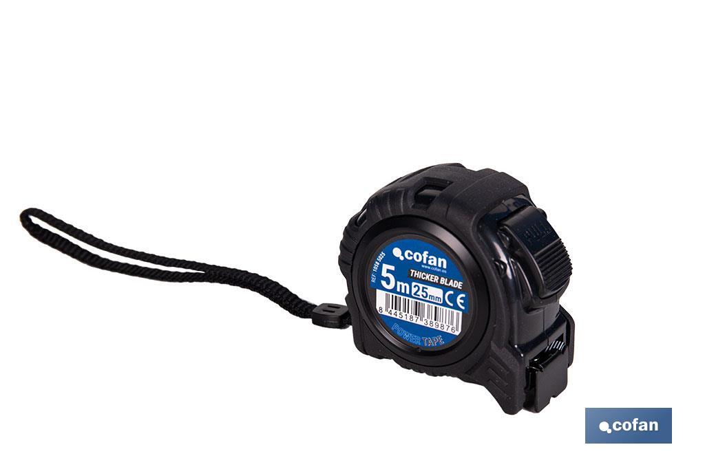 FLEXÓMETRO HOJA NEGRA DOBLE CARA 25 MM X 5 M (PACK: 1 UDS)