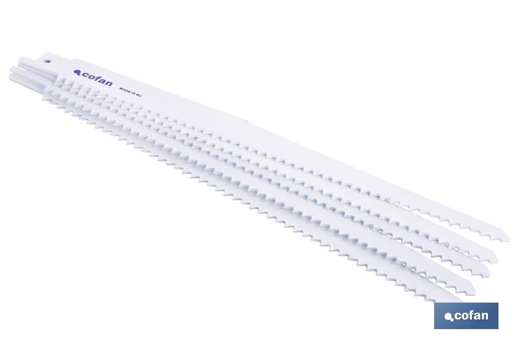 HOJA DE SIERRA DE SABLE (5PCS) BIMETAL 210X6  -  MADERA (PACK: 1 UDS)