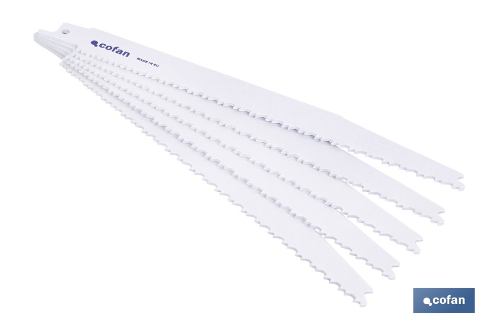 HOJA DE SIERRA DE SABLE (5PCS) BIMETAL 180X11-5  -  MADERA (PACK: 1 UDS)