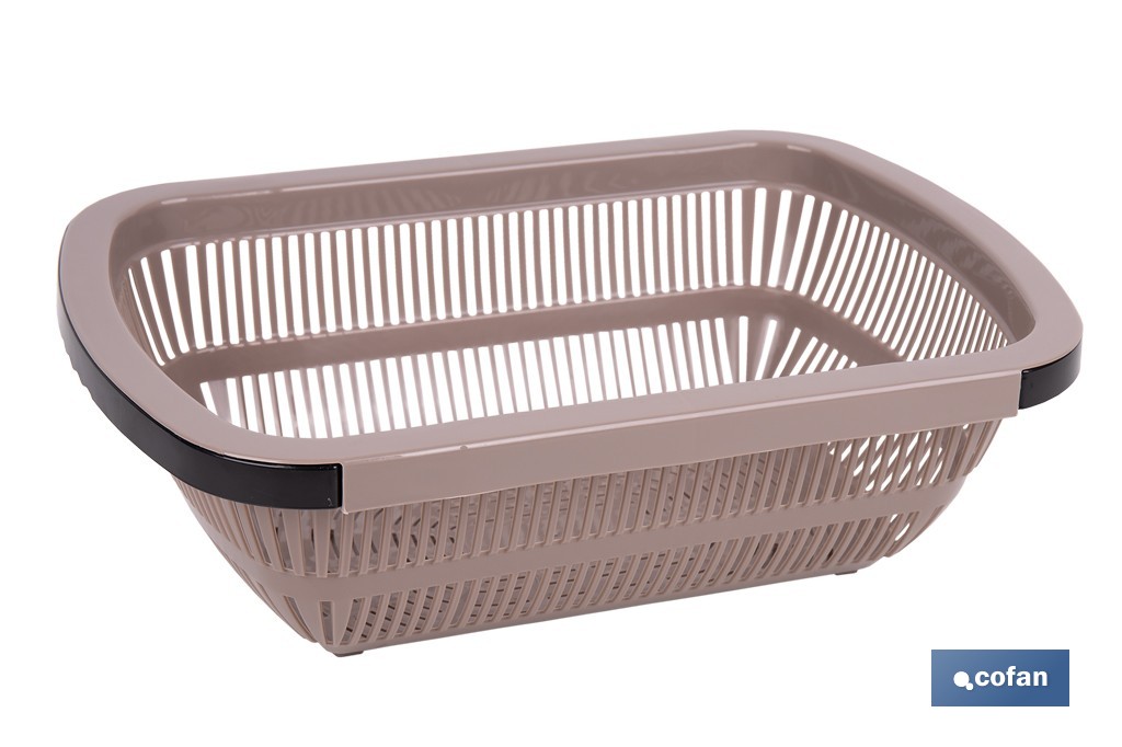 ESCURRIDOR RECTANGULAR EXTENSIBLE MARRÓN 50,5 X 24,5 X 11,5 CM (PACK: 1 UDS)