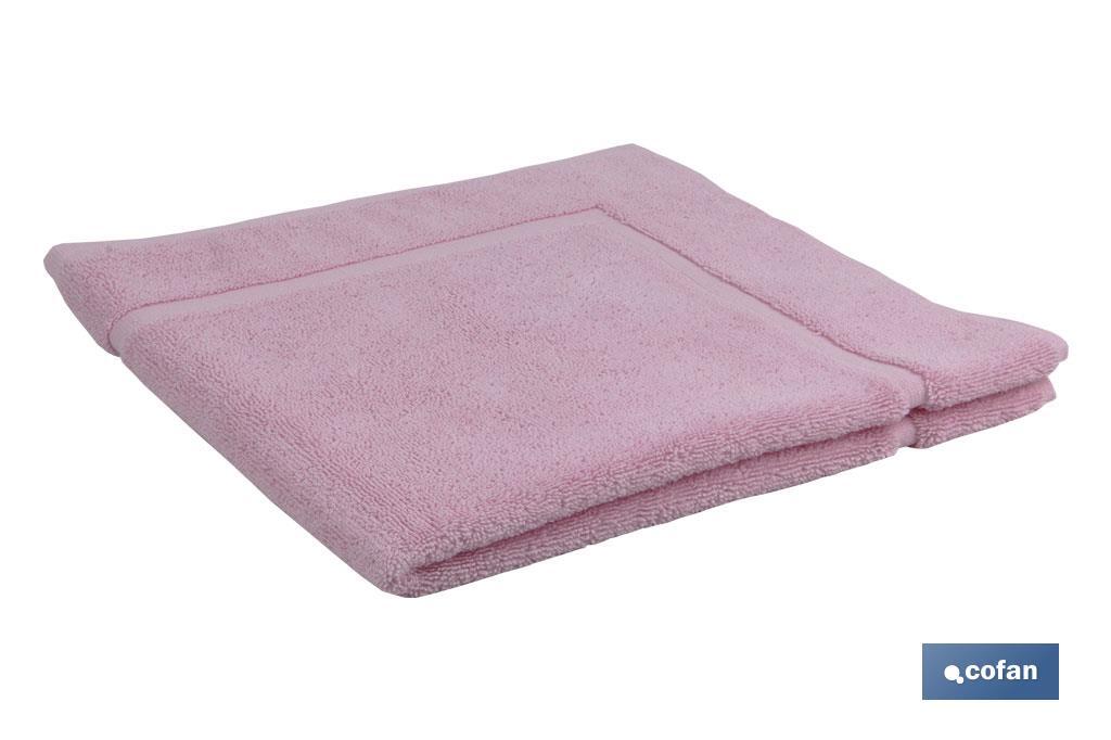 ALFOMBRA BAÑO ROSA CLARO GR.1000  GAMA  FLOR 60X60 cm (PACK: 1 UDS)