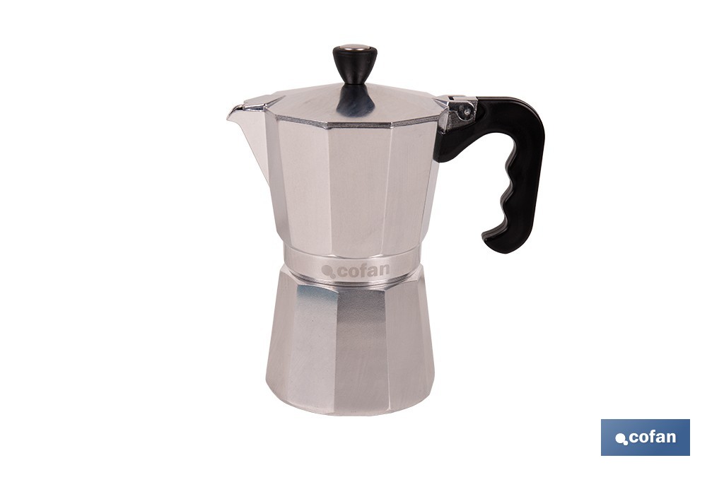 CAFETERA ITALIANA DE ALUMINIO PARA INDUCCIÓN 6 TAZAS (PACK: 1 UDS)