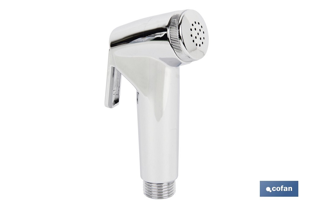 KIT GRIFO DE DUCHA CROMADO CON PULSADOR+COLGADOR+FLEXO (PACK: 1 UDS)