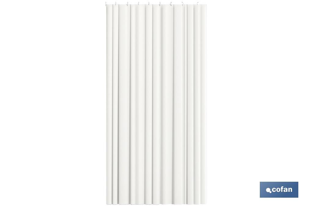 CORTINA DE BAÑO BLANCA  POLIÉSTER COLORES 140x200 (PACK: 1 UDS)