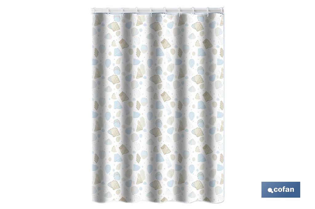 CORTINA DE BAÑO MARINA POLIÉSTER 220 X 200 CM (PACK: 1 UDS)
