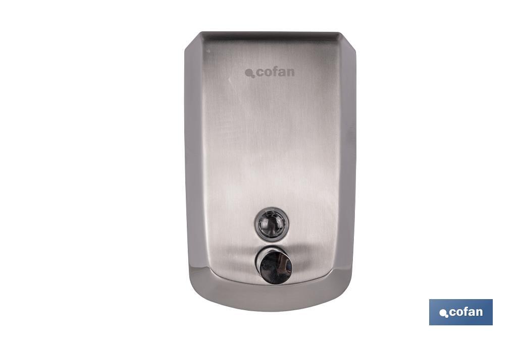 DOSIFICADOR DE JABON EN ACERO INOXIDABLE 304 CEPILLADO 1000 ML 12.6 X 6 X 20.3CM (PACK: 1 UDS)