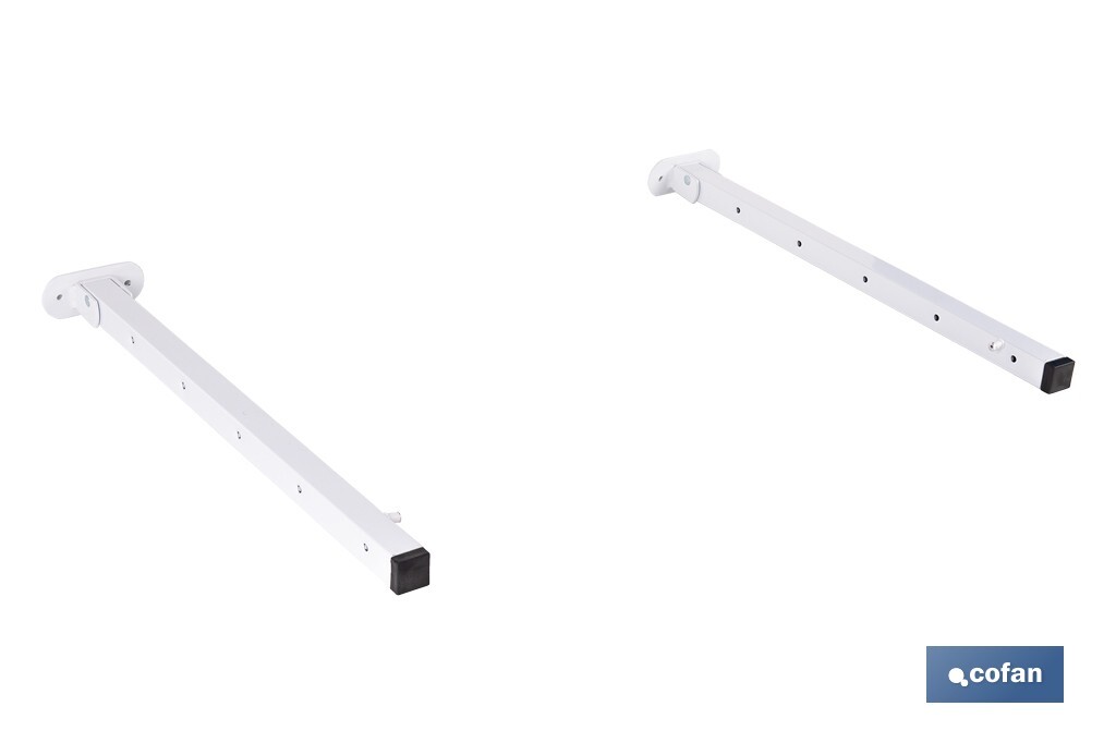 TENDEDERO DE PARED ABATIBLE JUEGO DE DOS SOPORTES LARGO 50,5 CM (PACK: 1 UDS)