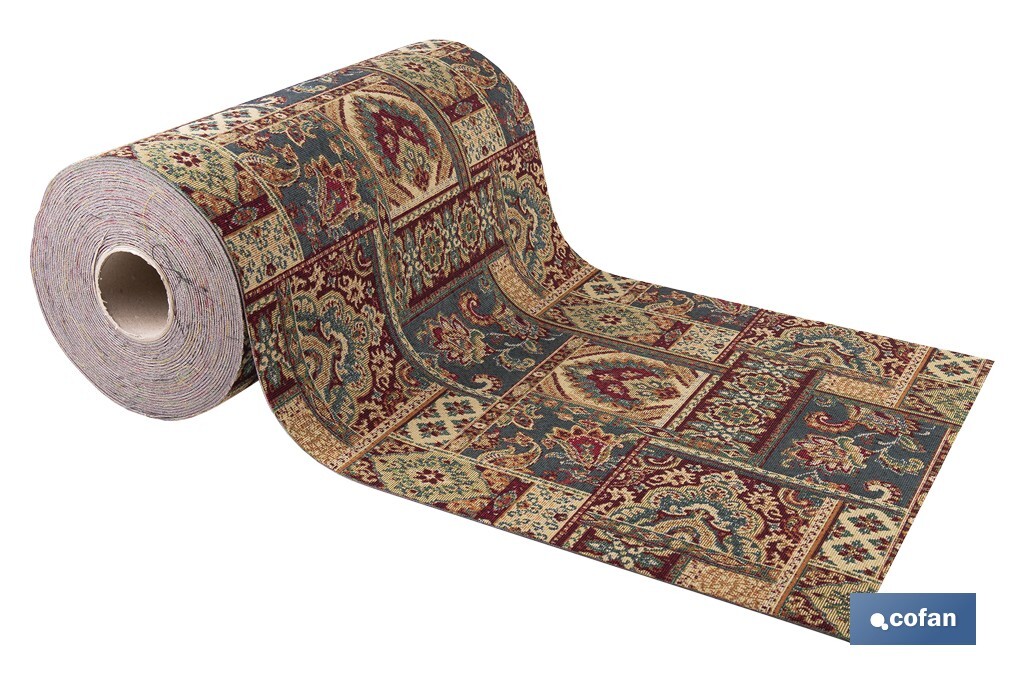 ROLLO DE ALFOMBRA DISEÑO EGIPCIO 50% ALGODÓN  50% POLIÉSTER 50 CM X 15 M (PACK: 1 UDS)