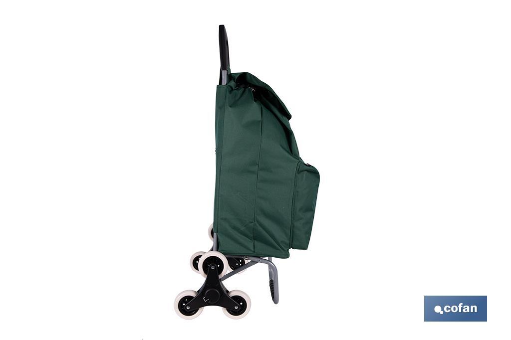 CARRO DE LA COMPRA VERDE PLEGABLE DE HIERRO CON 6 RUEDAS SUBE ESCALERAS 42 L (PACK: 1 UDS)