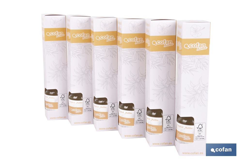 AMBIENTADOR DE VARILLAS  TROPICAL  MALIBU 50 ML venta unitaria (PACK: 1 UDS)