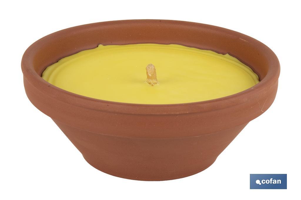 VELA AROMÁTICA DE CITRONELA RECIPIENTE TERRACOTA 300 G (PACK: 6 UDS)