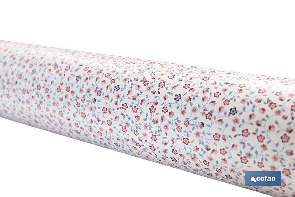 ROLLO DE HULE DISEÑO FLOR 1,40 X 20 M (PACK: 1 UDS)
