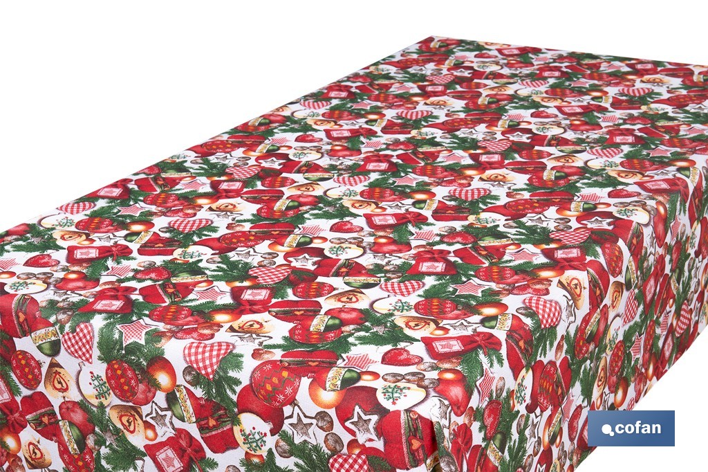 ROLLO DE MANTEL RESINADO ANTIMANCHAS ENCANTO NAVIDEÑO 75% ALGODÓN 25% POLIÉSTER 1,40 X 15 M (PACK: 1 UDS)