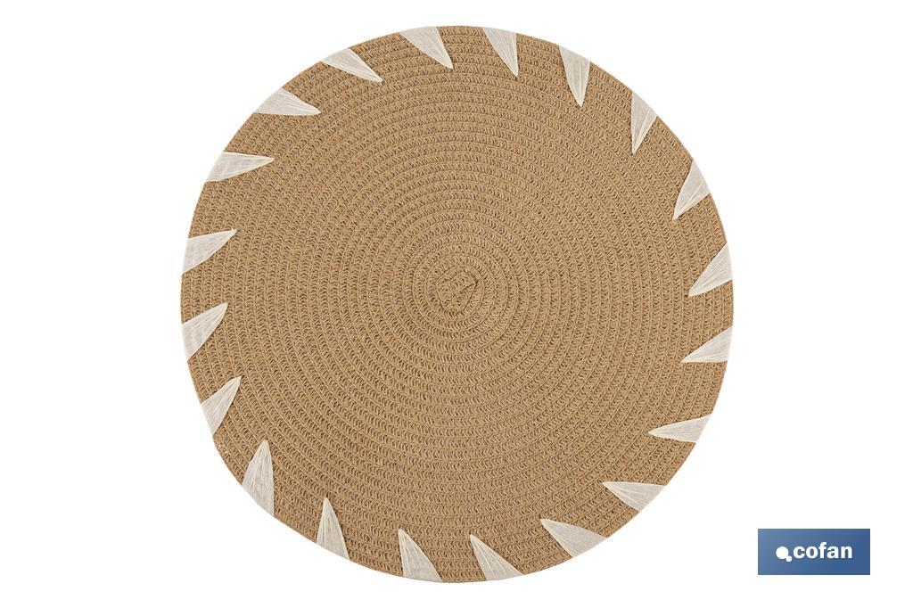 BAJOPLATO REDONDO DE COLOR NATURAL MEDIDA 38 CM (PACK: 6 UDS)