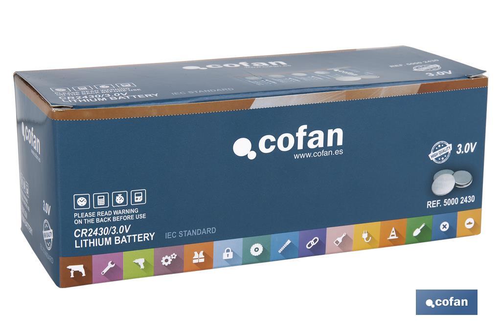 PILA BOTÓN CR2430/3,0V (PACK: 80 UDS)