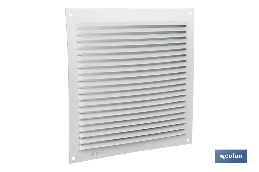 REJILLA DE VENTILACIÓN ALUMINIO BLANCO 17 X 17 CM venta unitaria (PACK: 1 UDS)