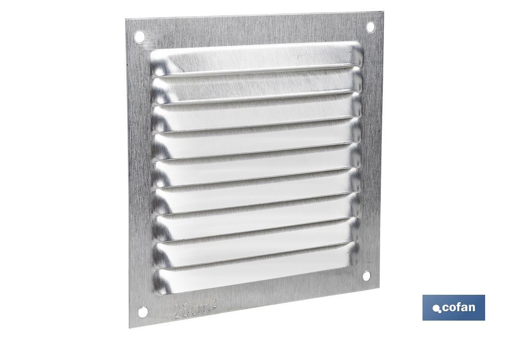 REJILLA DE VENTILACIÓN ALUMINIO 10 X 10 CM venta unitaria (PACK: 1 UDS)