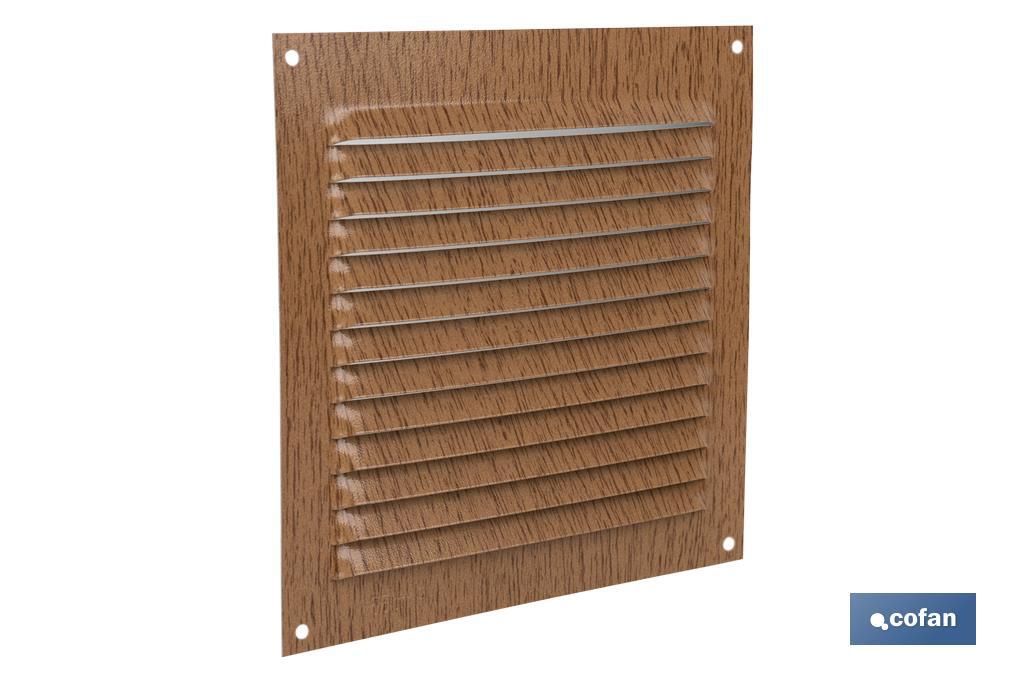 REJILLA DE VENTILACIÓN ALUMINIO MADERA 15 X 15 CM (PACK: 5 UDS)