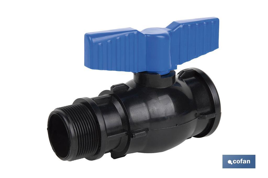 VÁLVULA DE BOLA ROSCA M-H PP PN16 1 1/2 x 1 1/2 (PACK: 1 UDS)