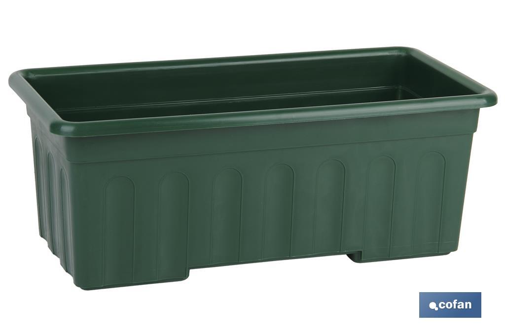 JARDINERA VERDE  MODELO AZAHAR 40 X 20 X 15.5 CMventa unitaria (PACK: 1 UDS)