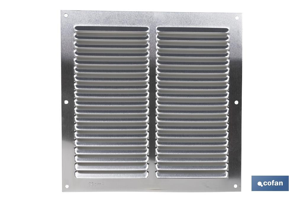 REJILLA DE VENTILACIÓN ALUMINIO 20 X 20 CM